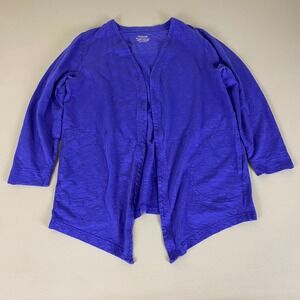 Chicos The Ultimate Tee Purple Cardigan Women's Size 3 (US XL) Purple Open Front